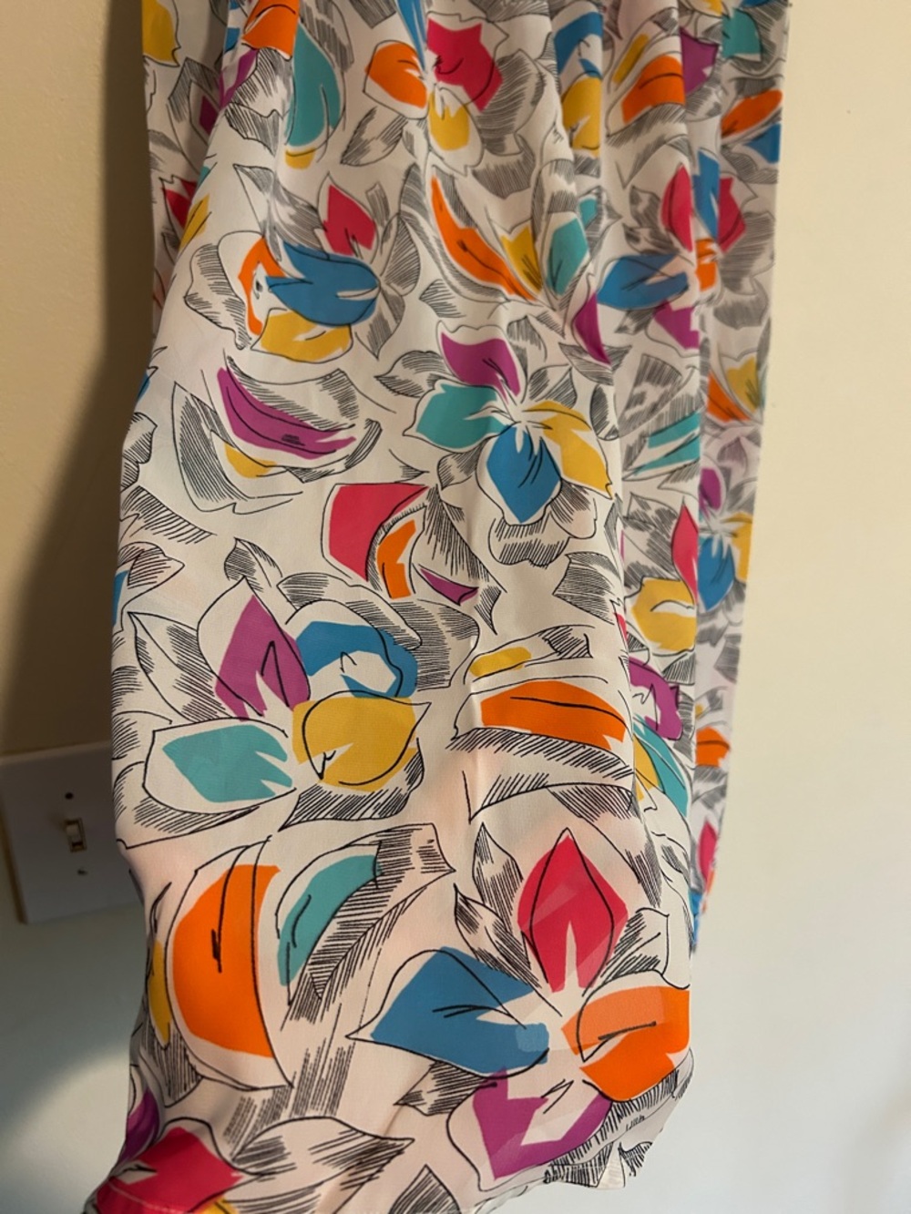 Vintage NWT Laura & Jayne Multicolor Floral Maxi Skirt - Breezy White Base - Picture 7 of 10